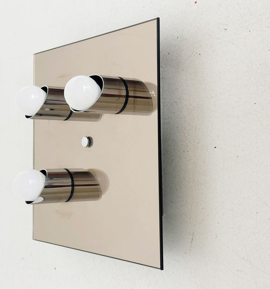 Applique in vetro specchiato bronzato, 1970