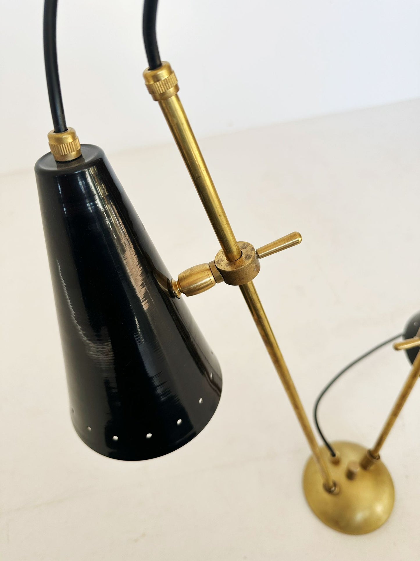 Lampada da tavolo ottone e alluminio