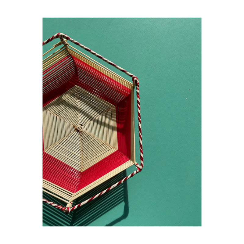 Centrotavola rosso e bianco