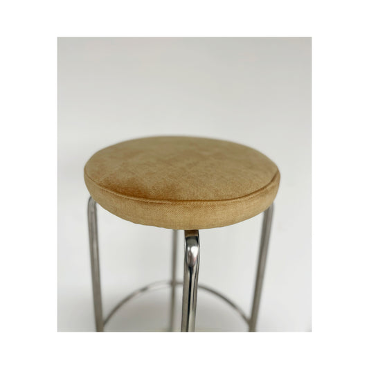 Yellow and chrome stool