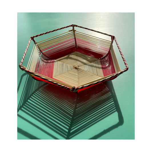 Centrotavola rosso e bianco