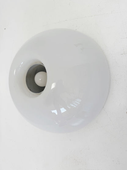 Space Age ceiling light in opaline material, 1970s