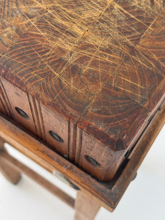 Butcher's block with integrated structure, 1950s
