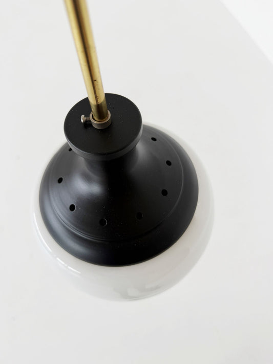 Lampadario a globo in vetro – anni '60/'70