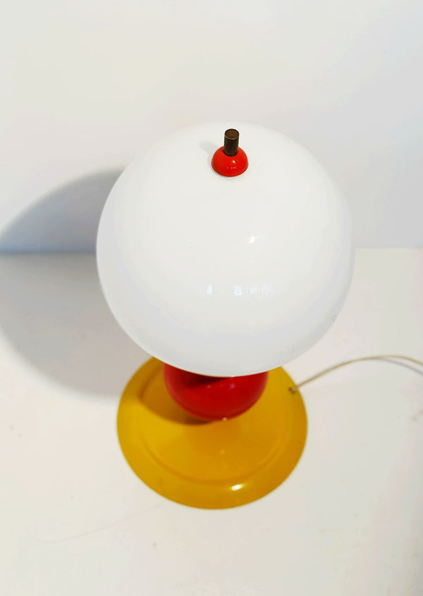 Table lamp with yellow base