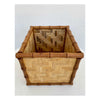 Bamboo and wicker flower pot