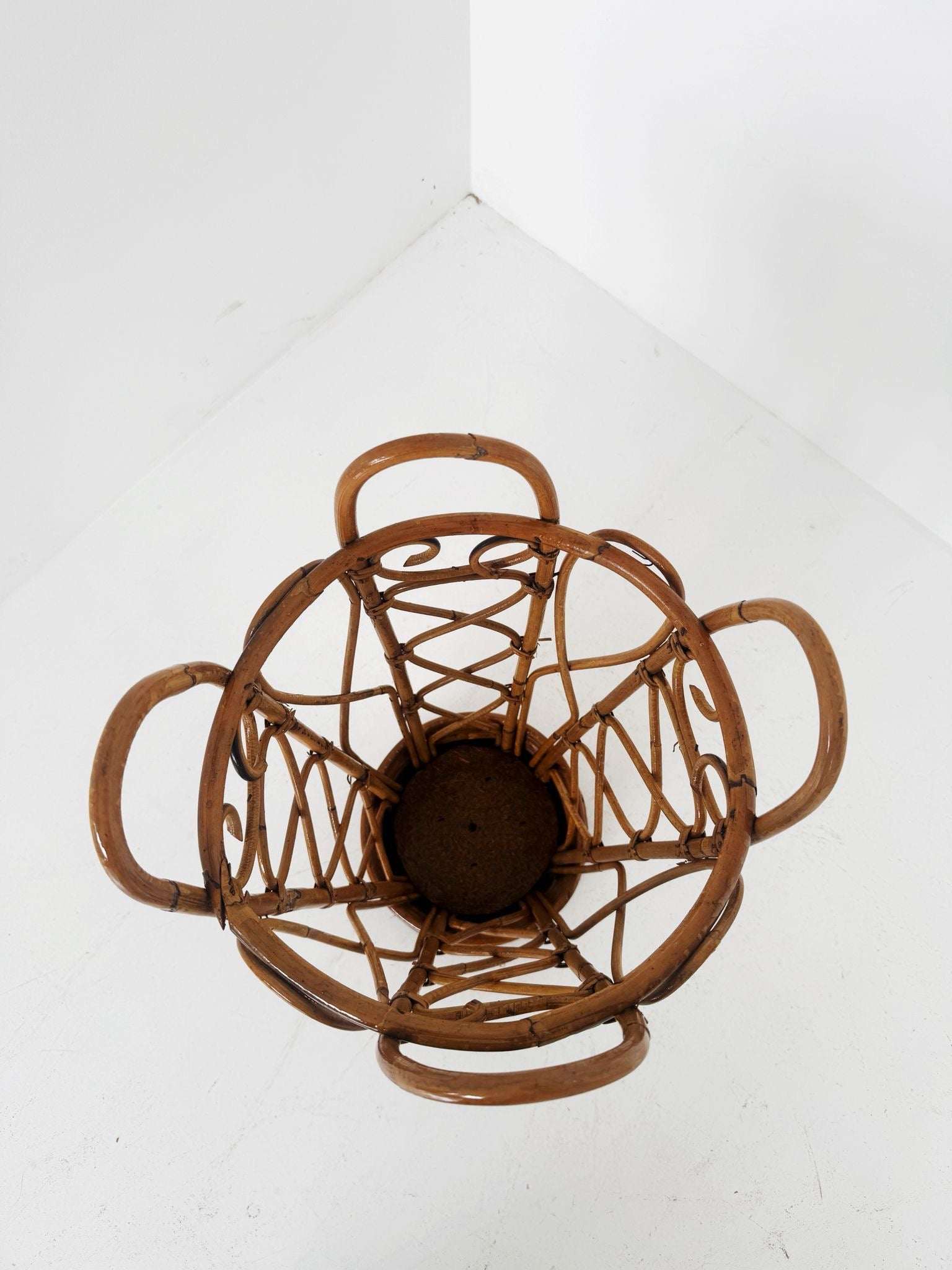 Bamboo and rattan umbrella stand – 1960s/1970s