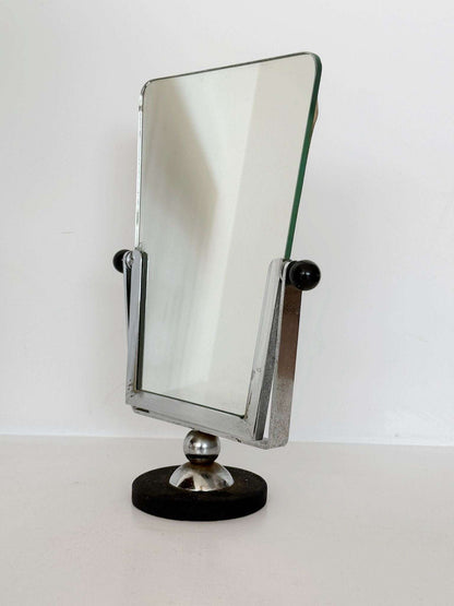 Adjustable table mirror in chromed metal and Bakelite, 1930s–1940s