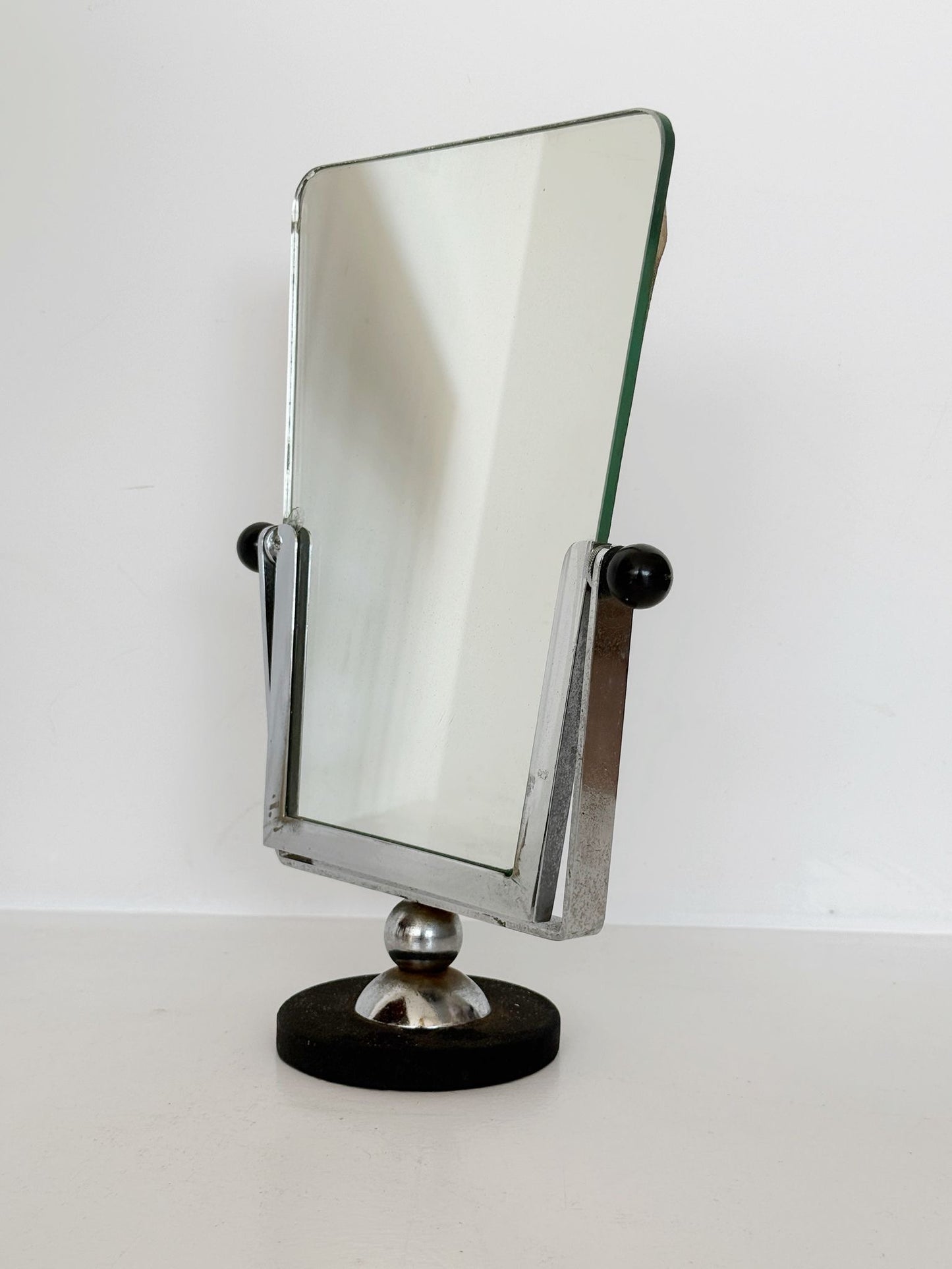 Adjustable table mirror in chromed metal and Bakelite, 1930s–1940s