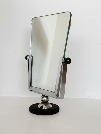 Adjustable table mirror in chromed metal and Bakelite, 1930s–1940s