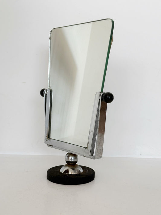 Adjustable table mirror in chromed metal and Bakelite, 1930s–1940s