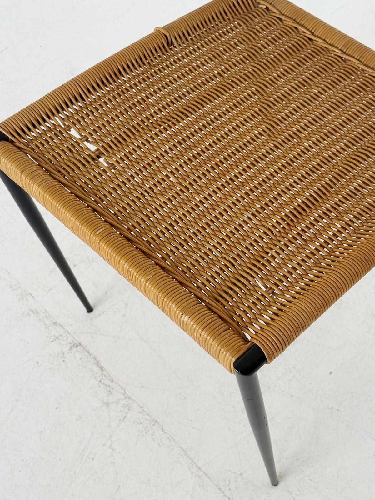 Italian Chair in Metal, Bentwood, and Wicker – 1960s