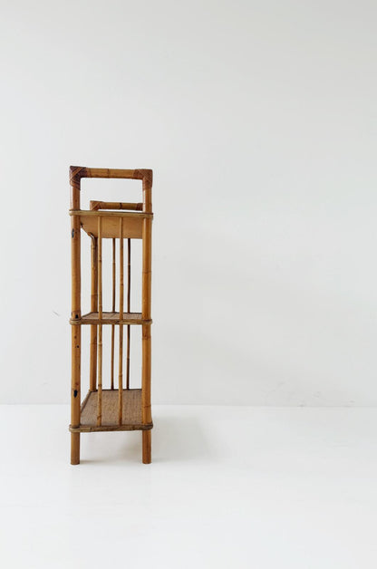mensola in bambù e rattan – anni '60/'70