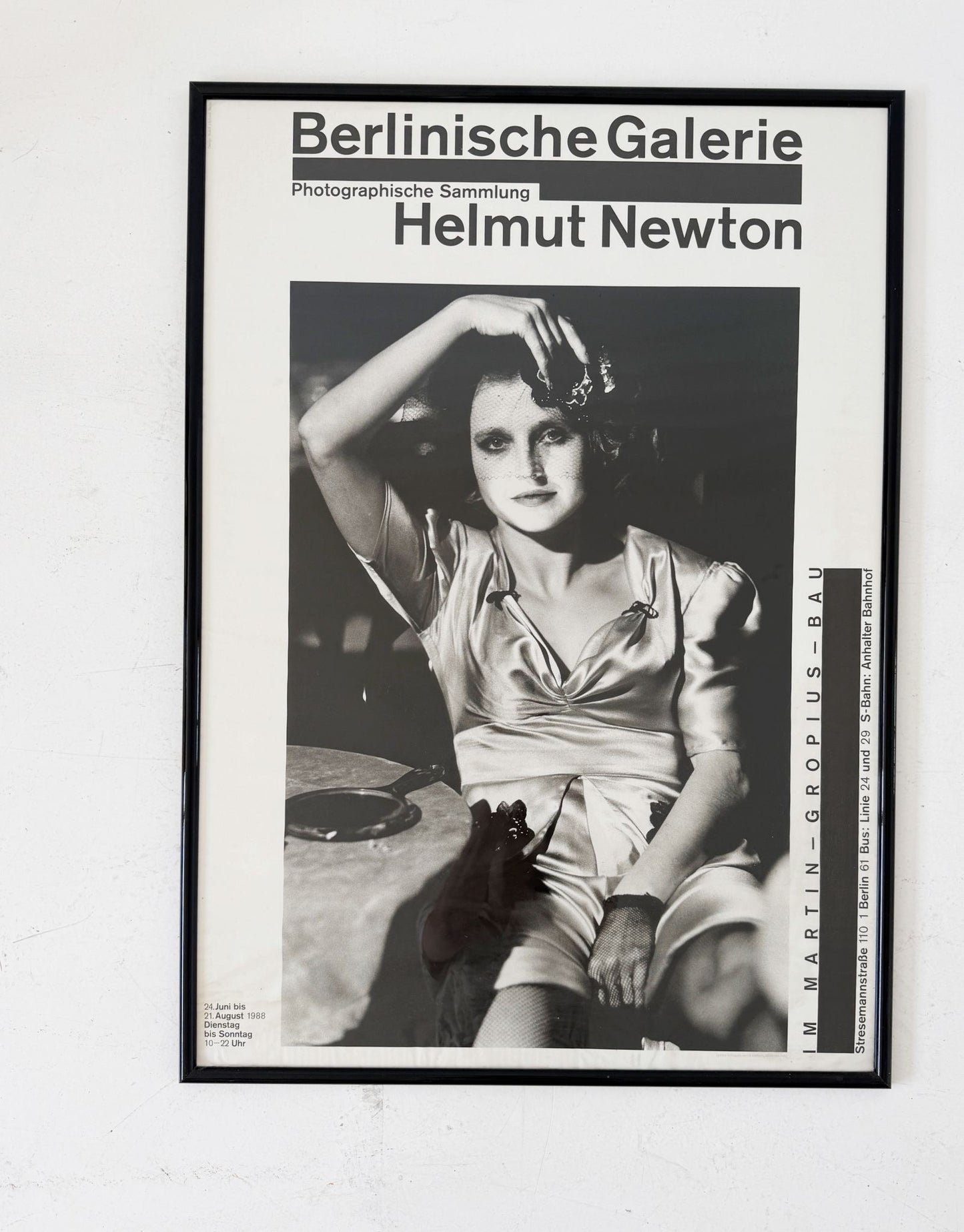 Manifesto originale "Helmut Newton – Photographische Sammlung", Berlinische Galerie, 1988