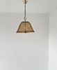 Wicker and glass chandelier