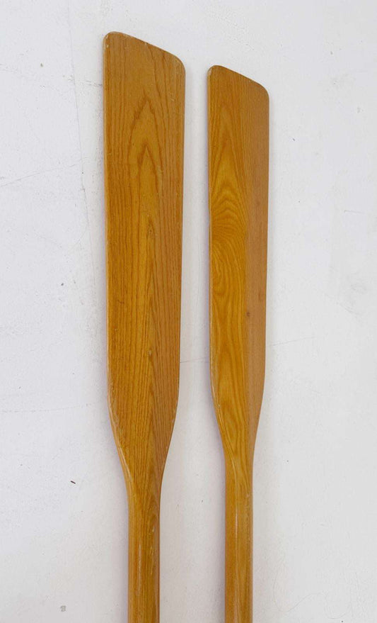 Pair of wooden rowing oars, 1960s/1970s
