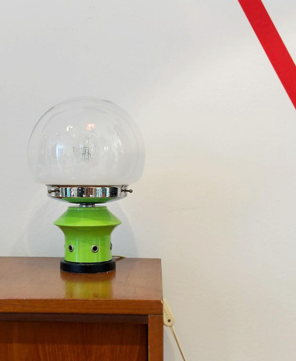 Table lamp with green base