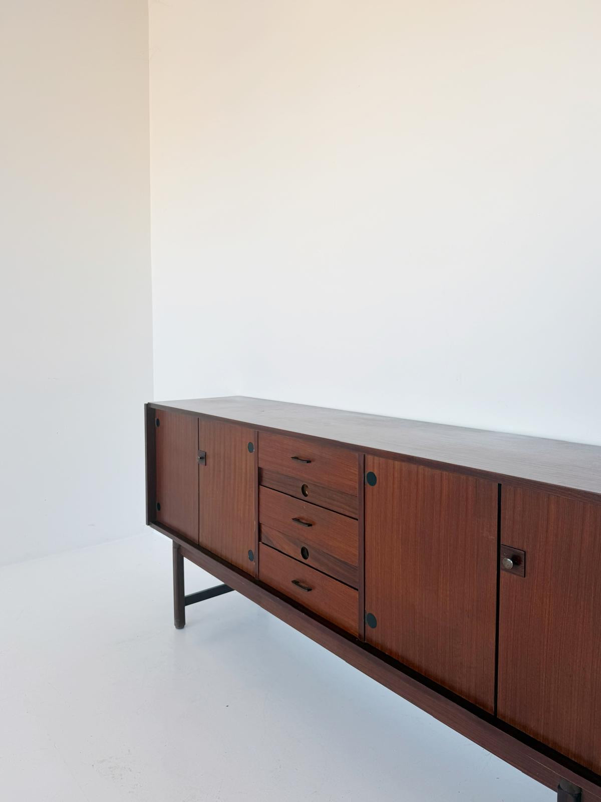Teak sideboard with doors and drawers – 1960s