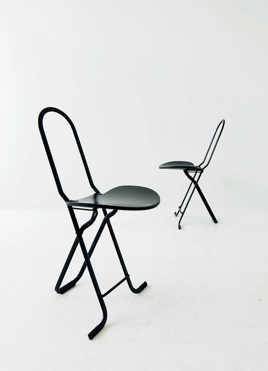 Pair of Dafne folding chairs, Gastone Rinaldi for Thelma