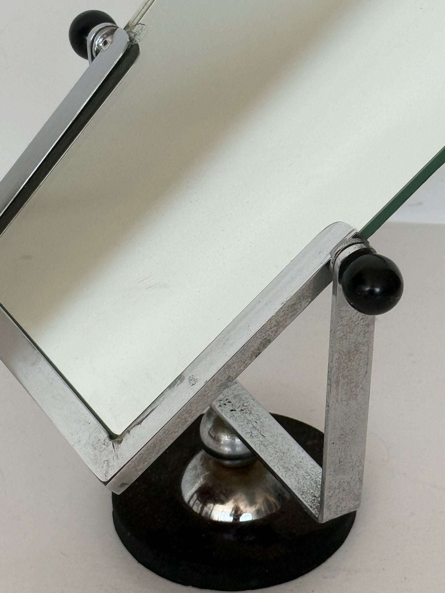 Adjustable table mirror in chromed metal and Bakelite, 1930s–1940s