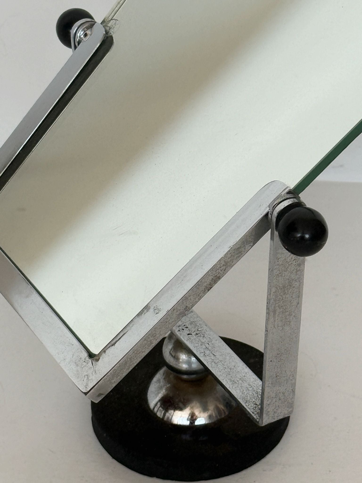 Adjustable table mirror in chromed metal and Bakelite, 1930s–1940s
