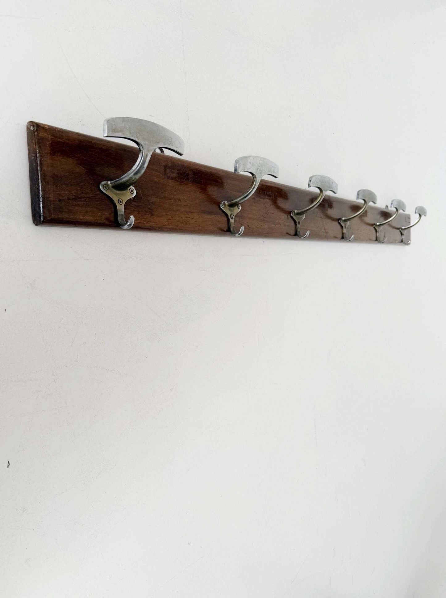 Italian wall-mounted coat rack from the 1950s and 1960s