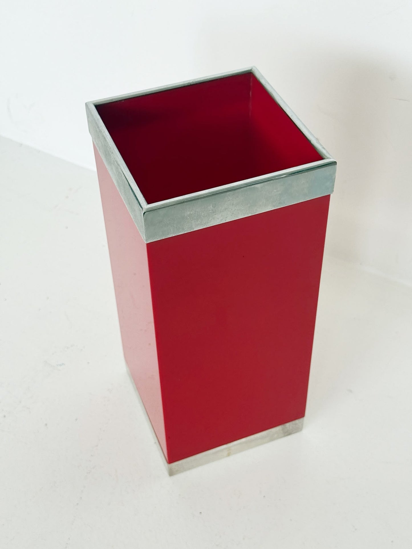1970s red Plexiglass vase