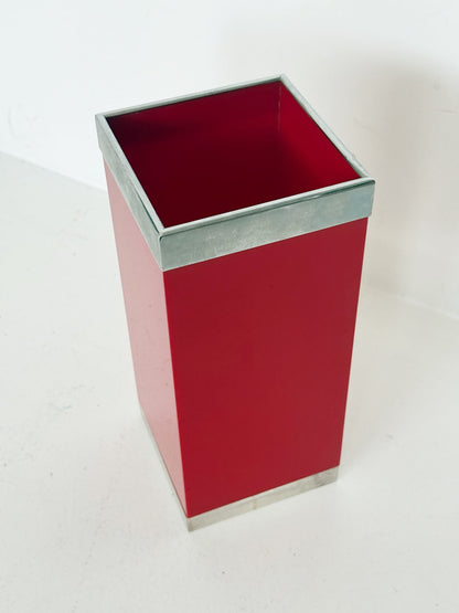 1970s red Plexiglass vase