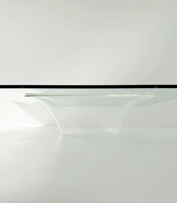 Tavolino in plexiglass e cristallo
