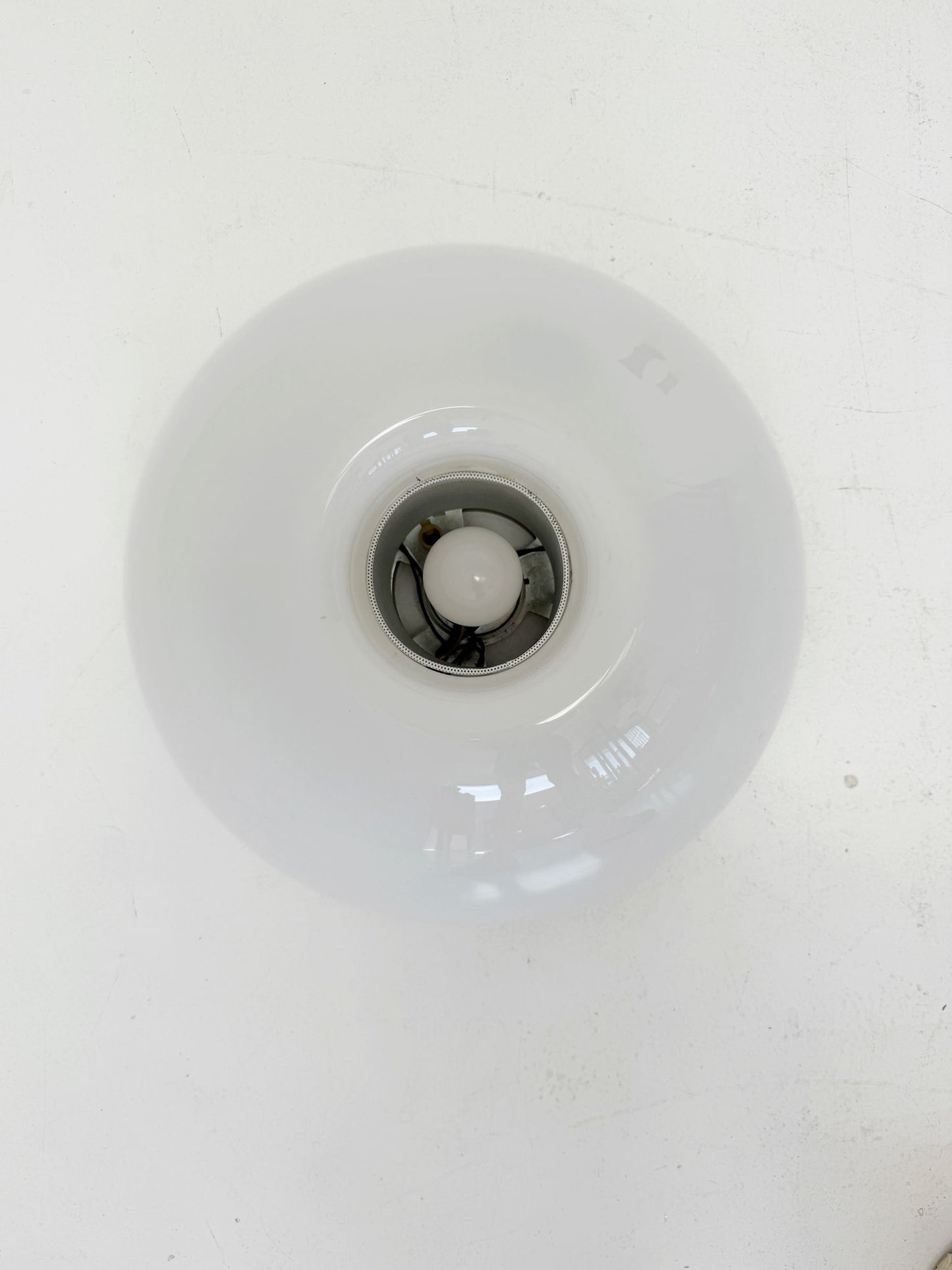 Space Age ceiling light in opaline material, 1970s