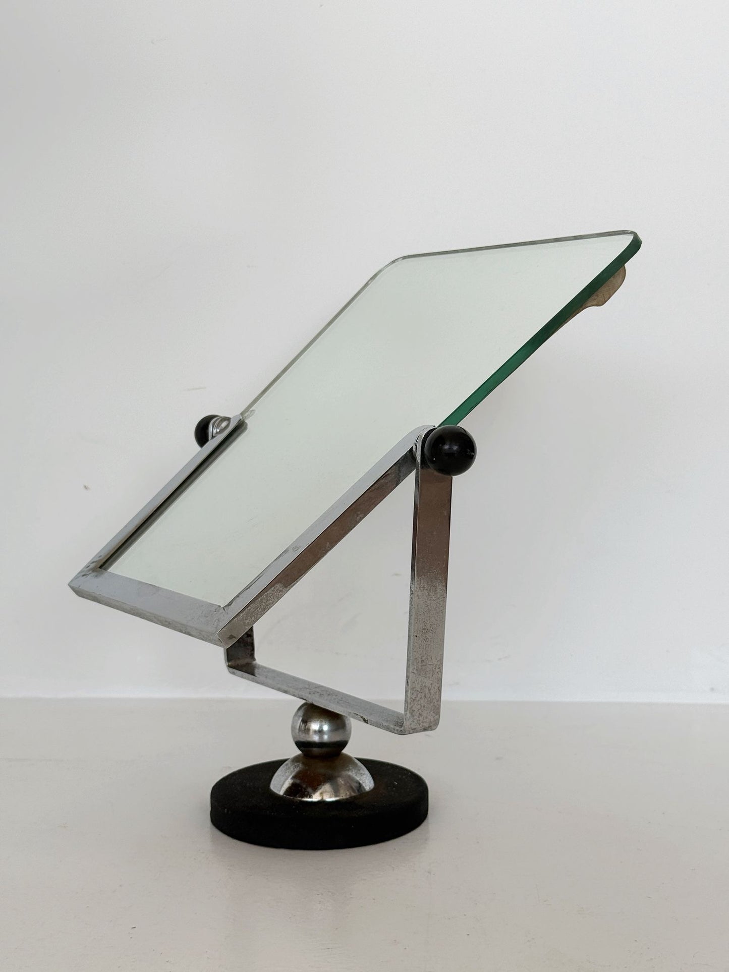 Adjustable table mirror in chromed metal and Bakelite, 1930s–1940s