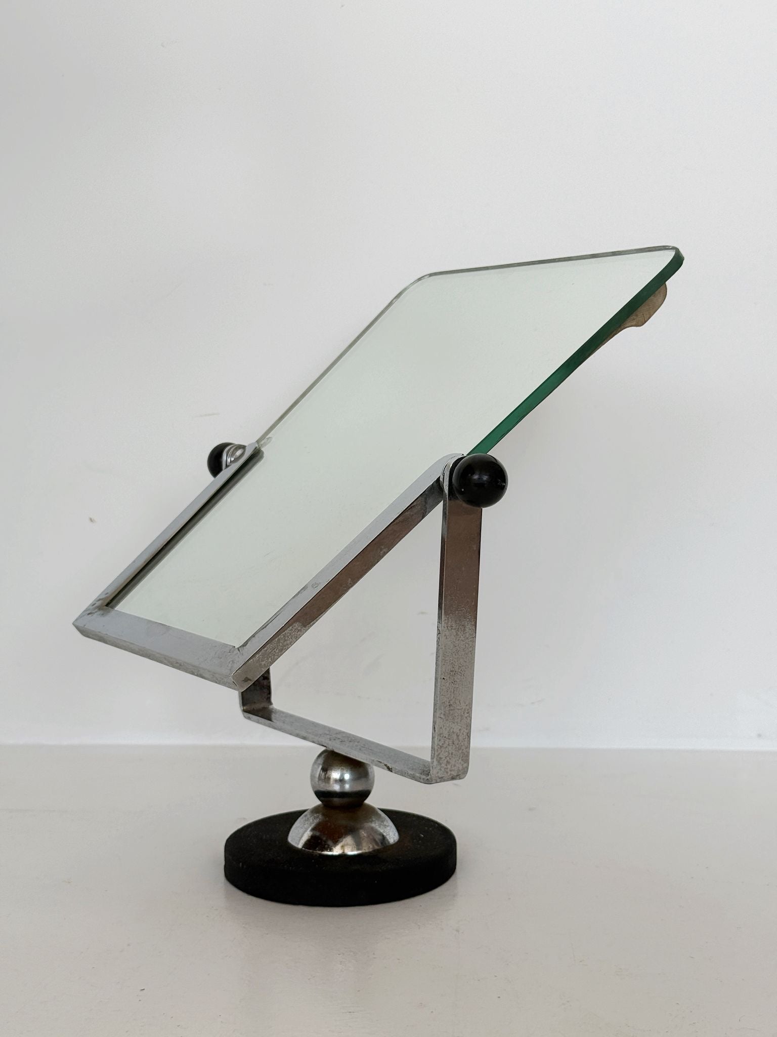 Adjustable table mirror in chromed metal and Bakelite, 1930s–1940s