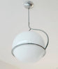 Chrome and sphere glass chandelier