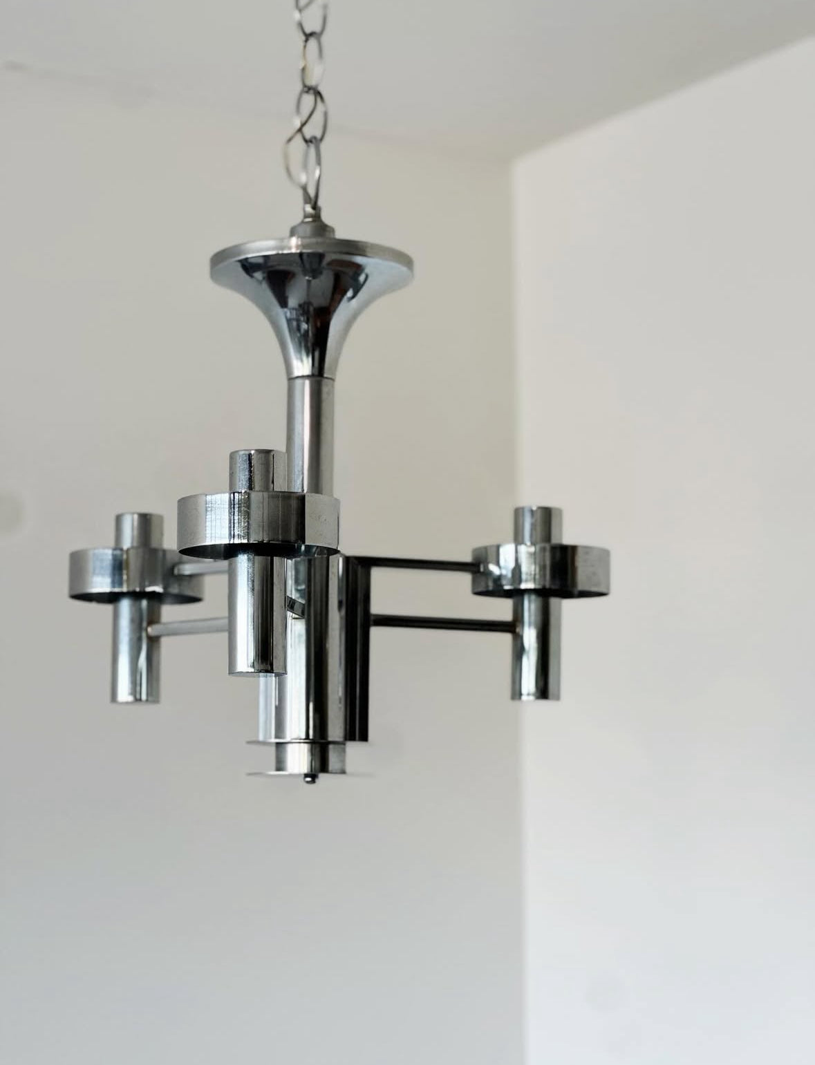 Chrome chandelier