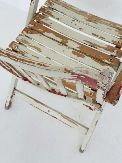 Folding garden chair in lacquered wood, 1940s–1950s