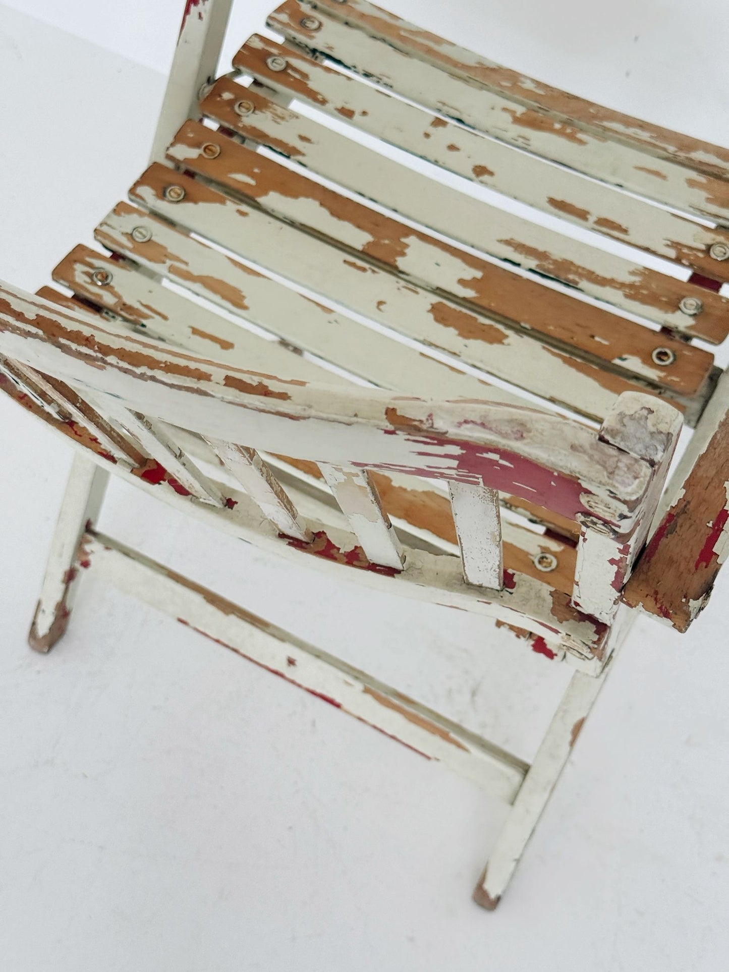 Folding garden chair in lacquered wood, 1940s–1950s