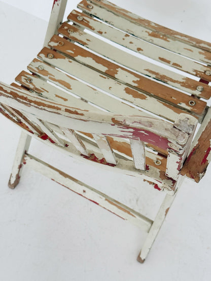 Folding garden chair in lacquered wood, 1940s–1950s