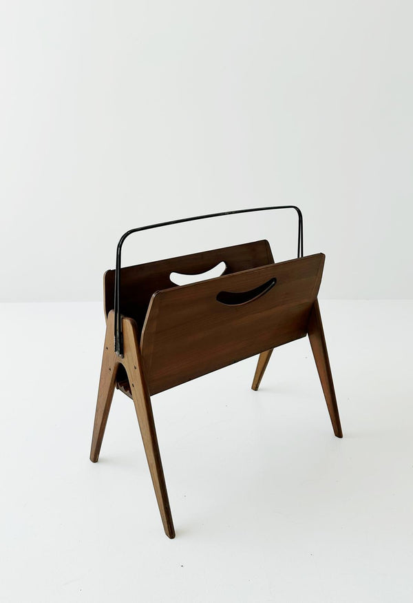 Wooden magazine rack