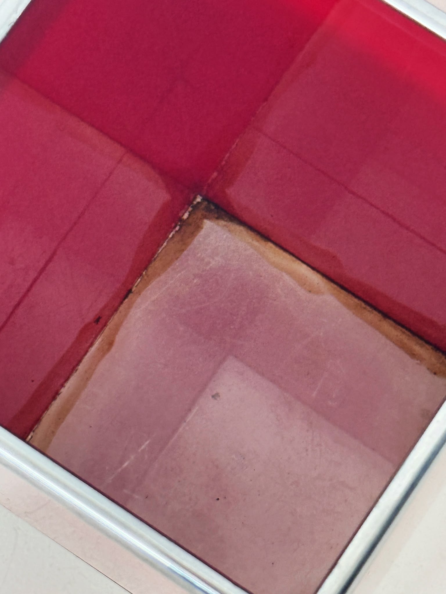 1970s red Plexiglass vase
