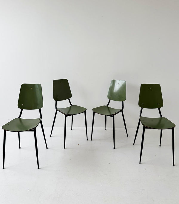 Four formica chairs