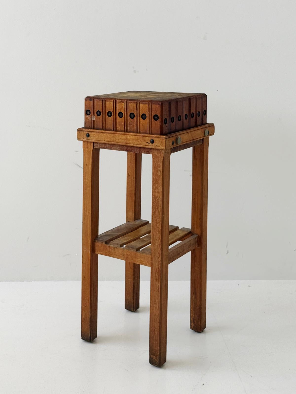 Butcher's block with integrated structure, 1950s