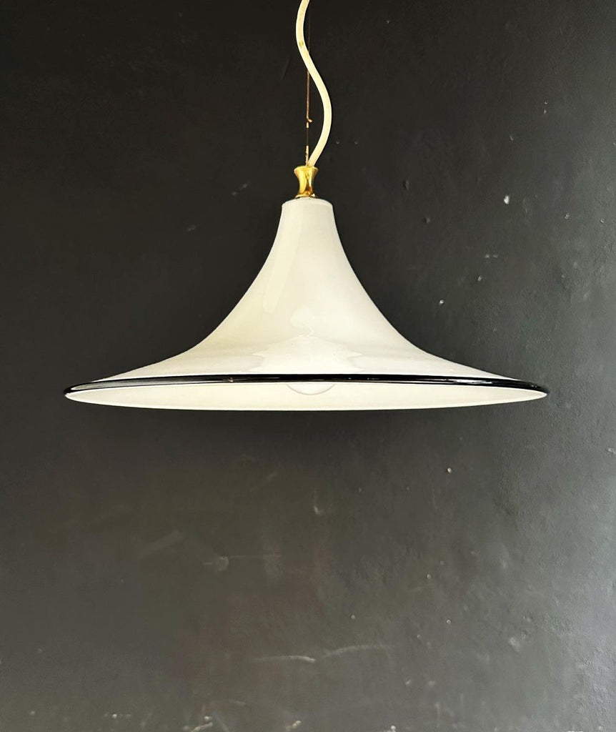 Lampadario vetro bianco