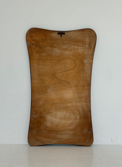 Specchio da parete con cornice in metallo bronzato, Italia, anni ’50–’70