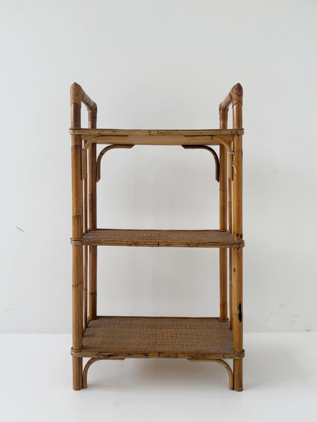 mensola in bambù e rattan – anni '60/'70