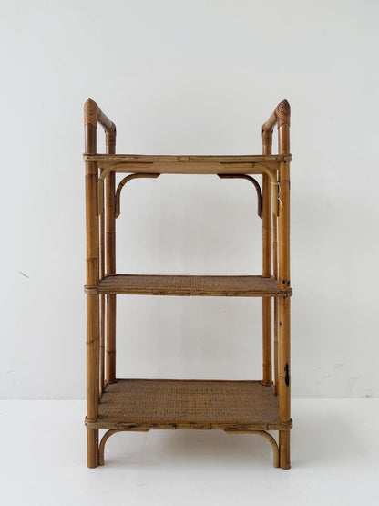 mensola in bambù e rattan – anni '60/'70