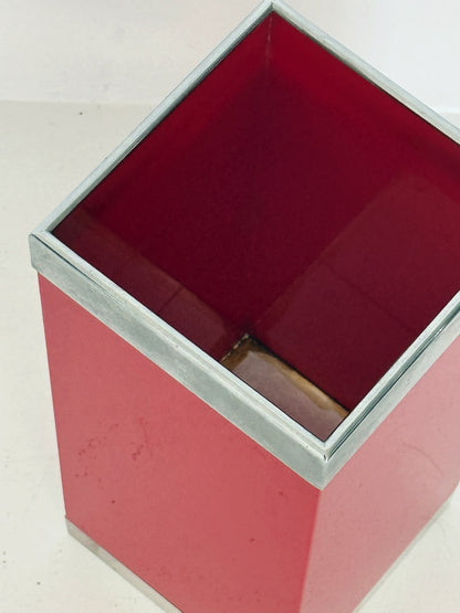 1970s red Plexiglass vase