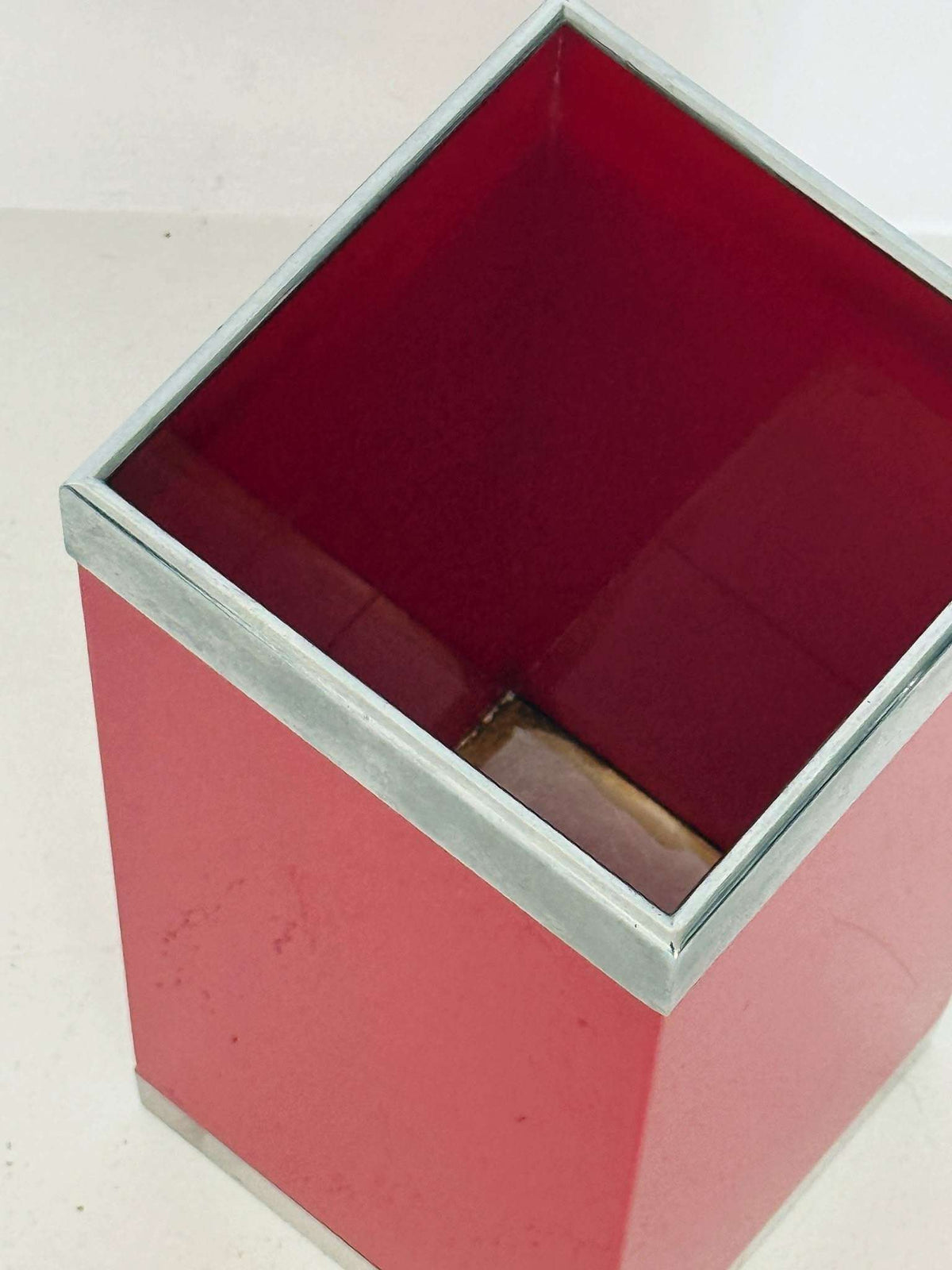 1970s red Plexiglass vase
