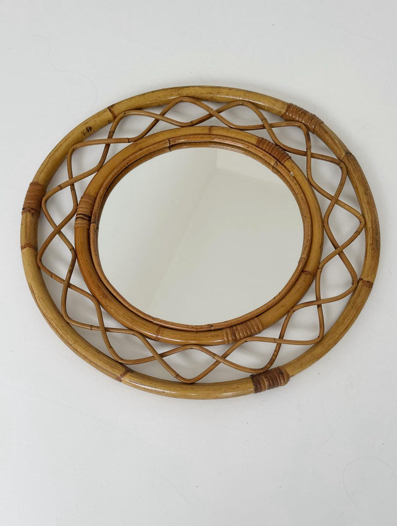 Wicker mirror