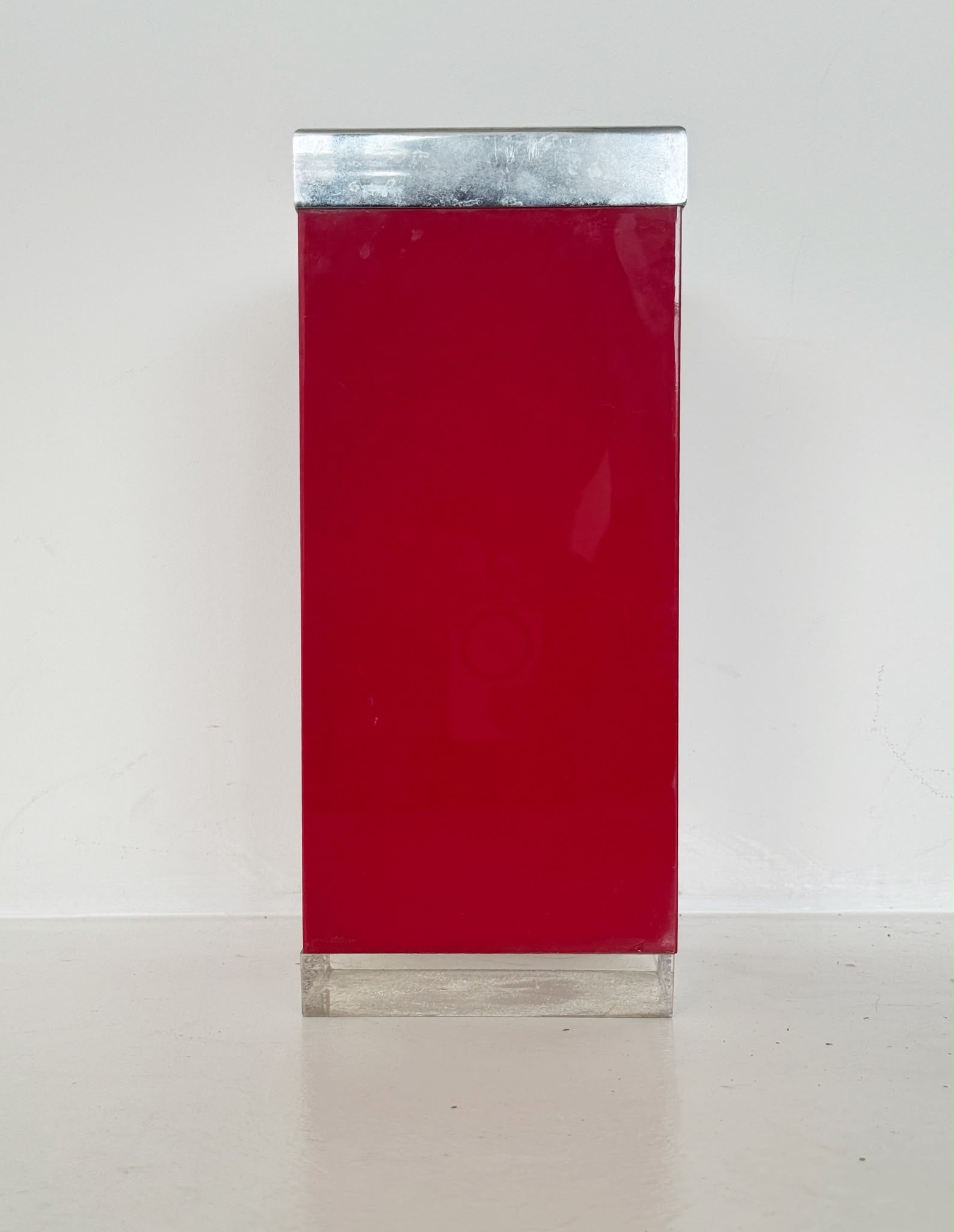1970s red Plexiglass vase