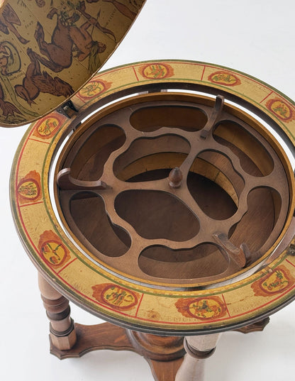 Mappamondo da bar in legno – anni '60/'70